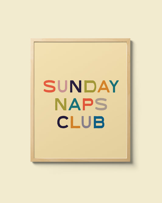 "Sunday Naps Club" Giclee Print