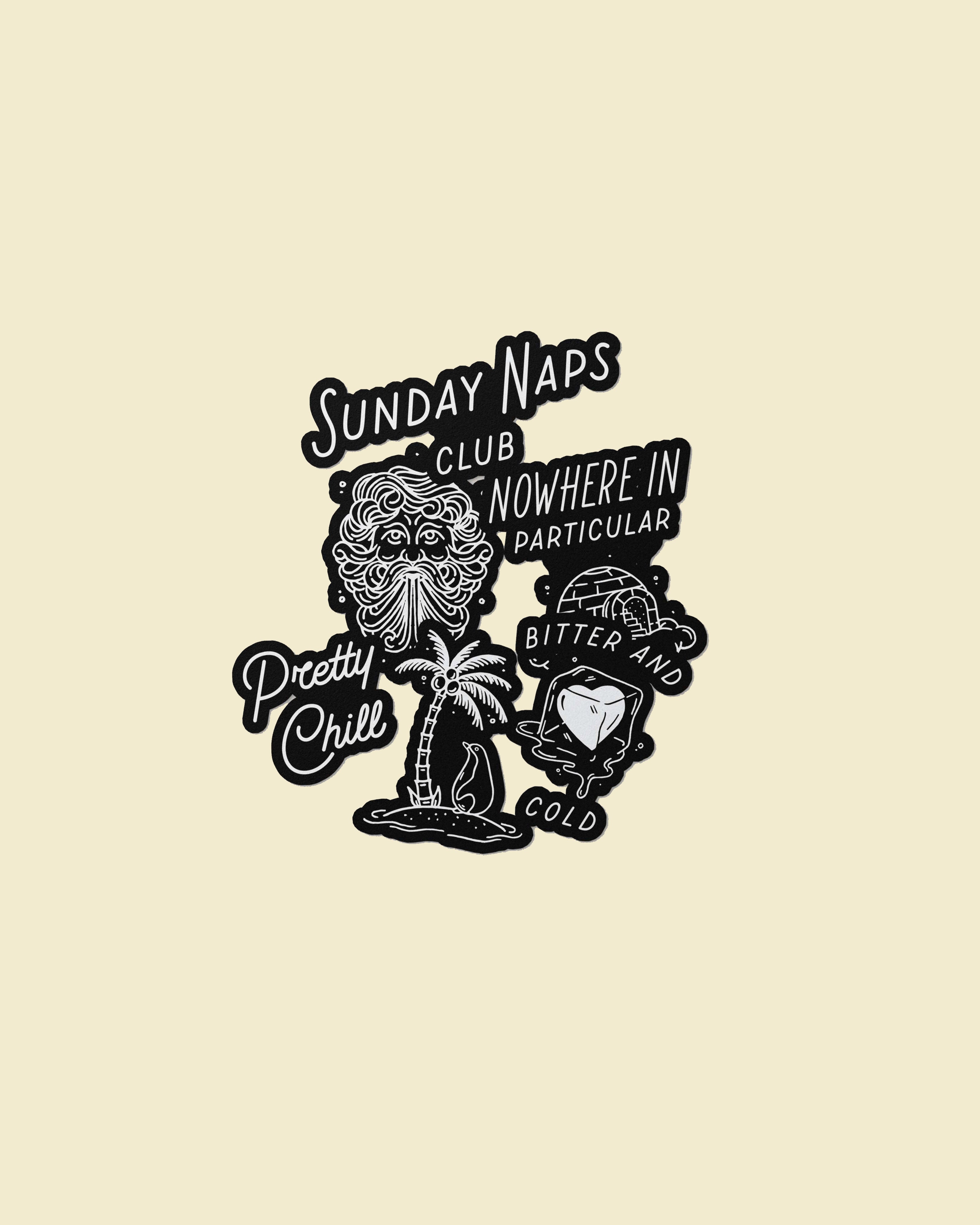 Cold Weather Sticker Pack Black – Pretty Salty Co.