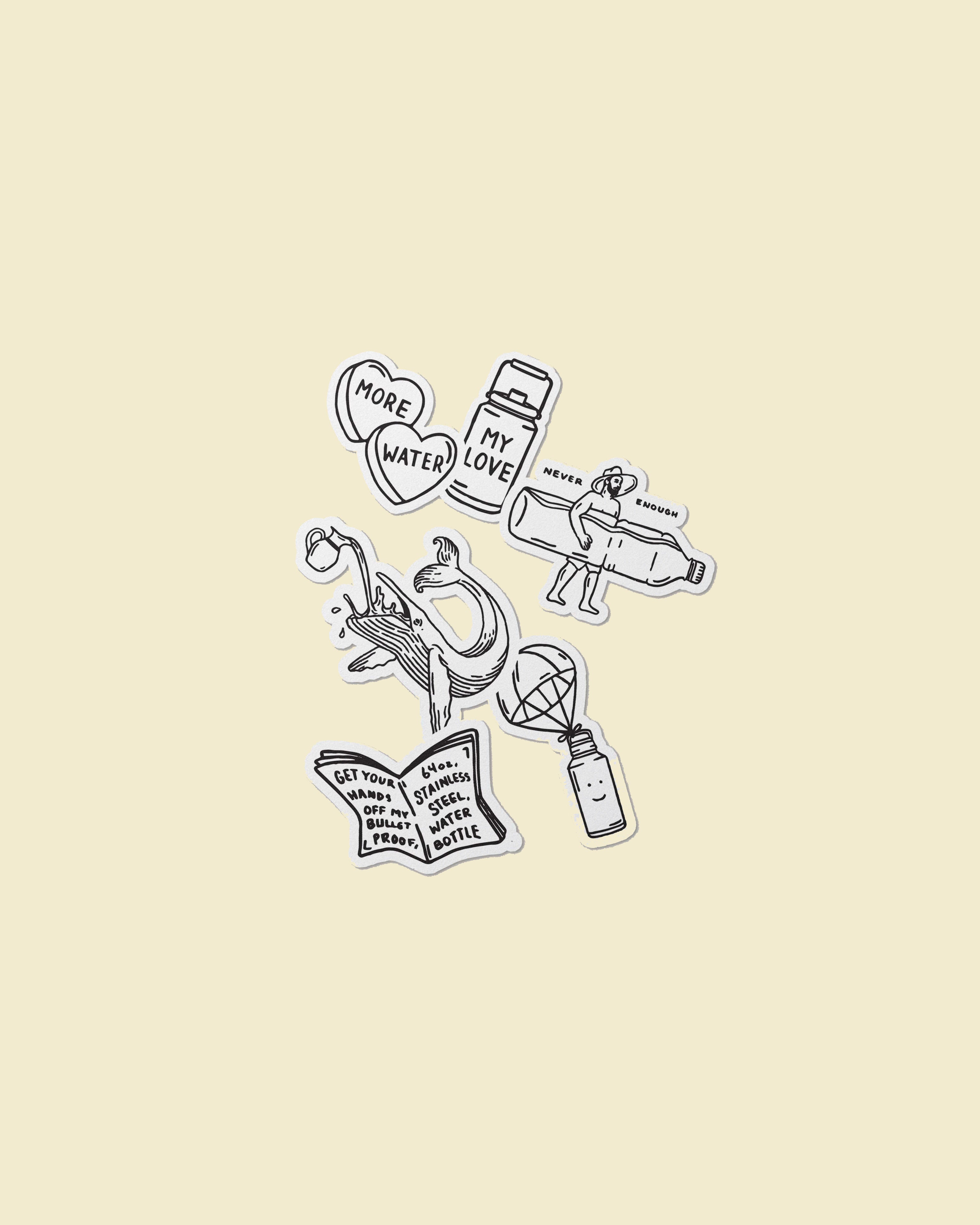 Water Bottle Sticker Pack – Pretty Salty Co.
