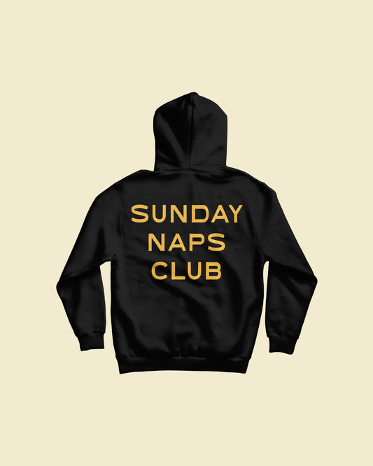 "Sunday Naps Club" Hoodie Black